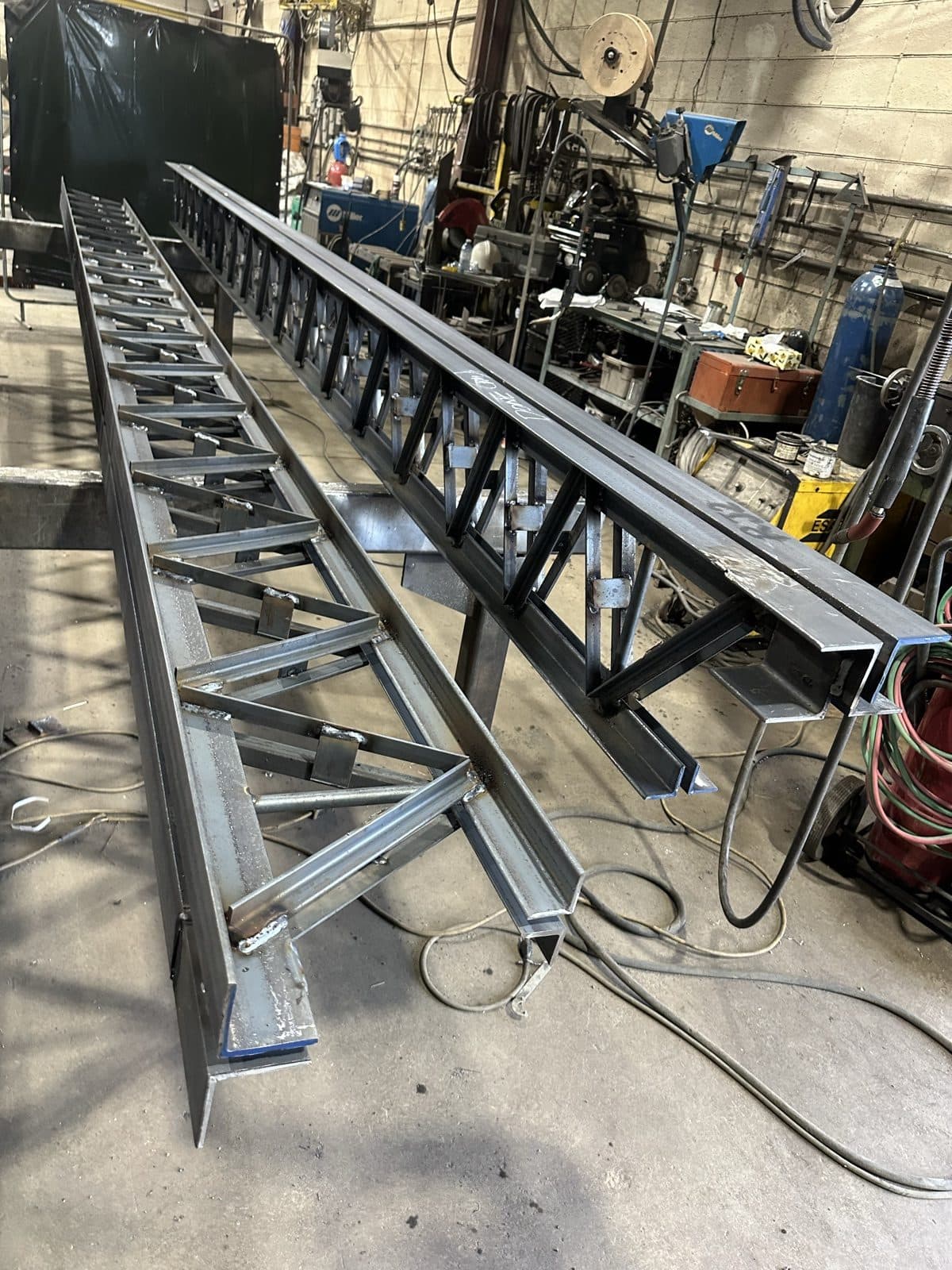 Long-span steel joists fabricated for a commercial project